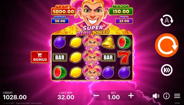 Hold and Win bonuses with Joker multipliers in the Pink Joker slot